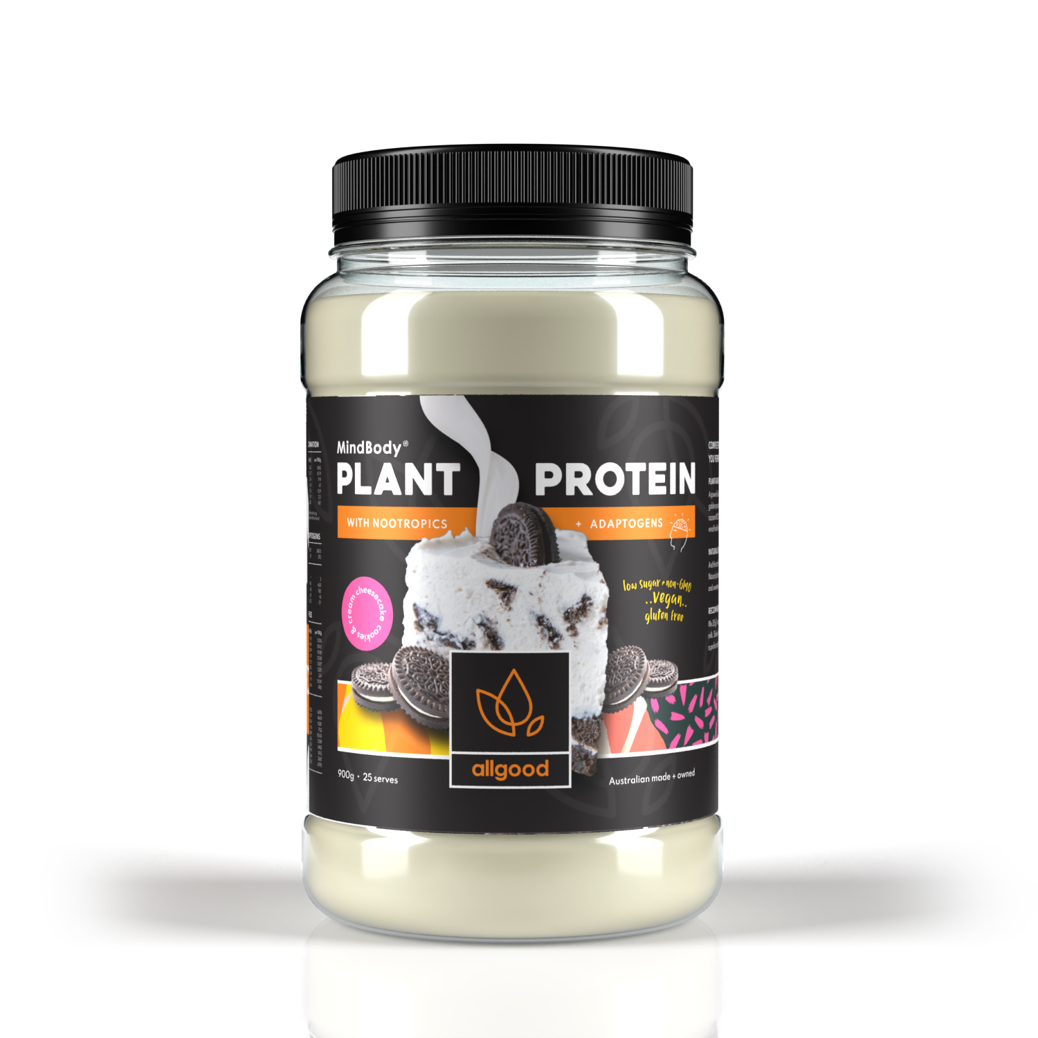 Allgood Nutrition - Plant Protein with Nootropics & Adaptogens (Cookies & Cream Cheesecake)