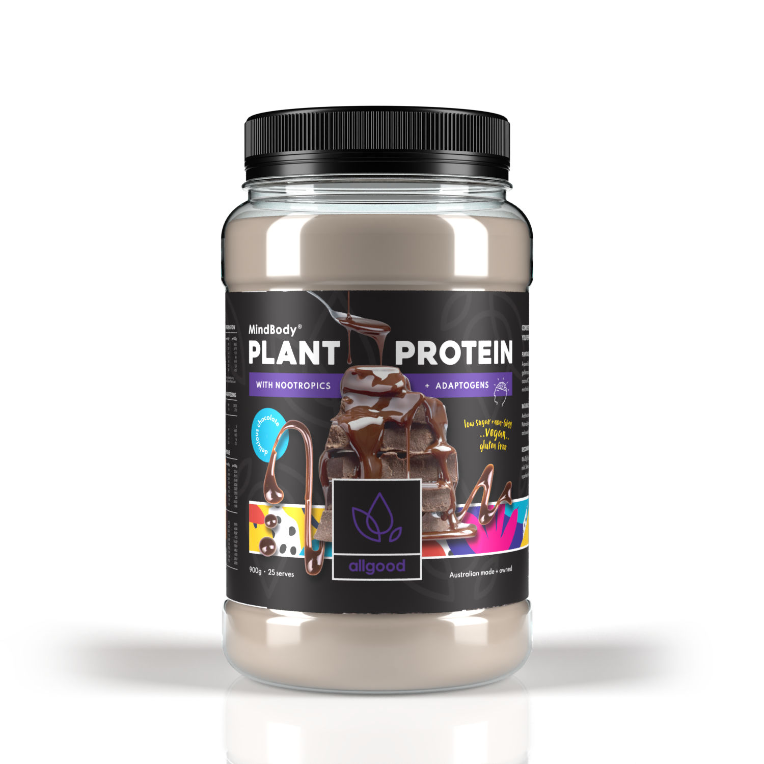 Allgood Nutrition - Plant Protein with Nootropics & Adaptogens (Delicious Chocolate)