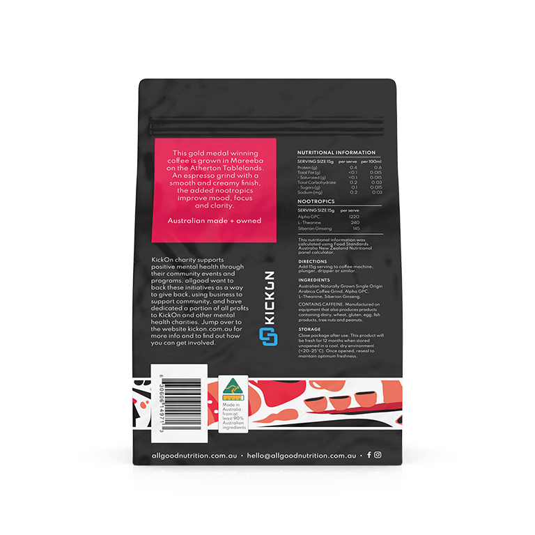 Allgood Nutrition Australia Allgood Nutrition - High Altitude Coffee with Nootropics