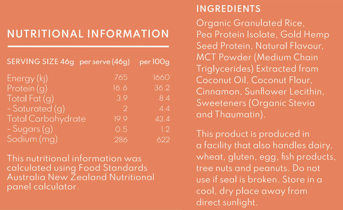 Allgood Nutrition Australia Allgood Nutrition - Protein Rice Cream (High Protein Rice Pudding)